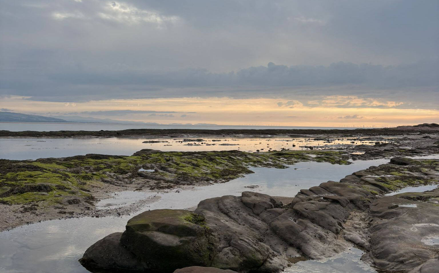 Hilbre Island off the Wirral coast at low tide