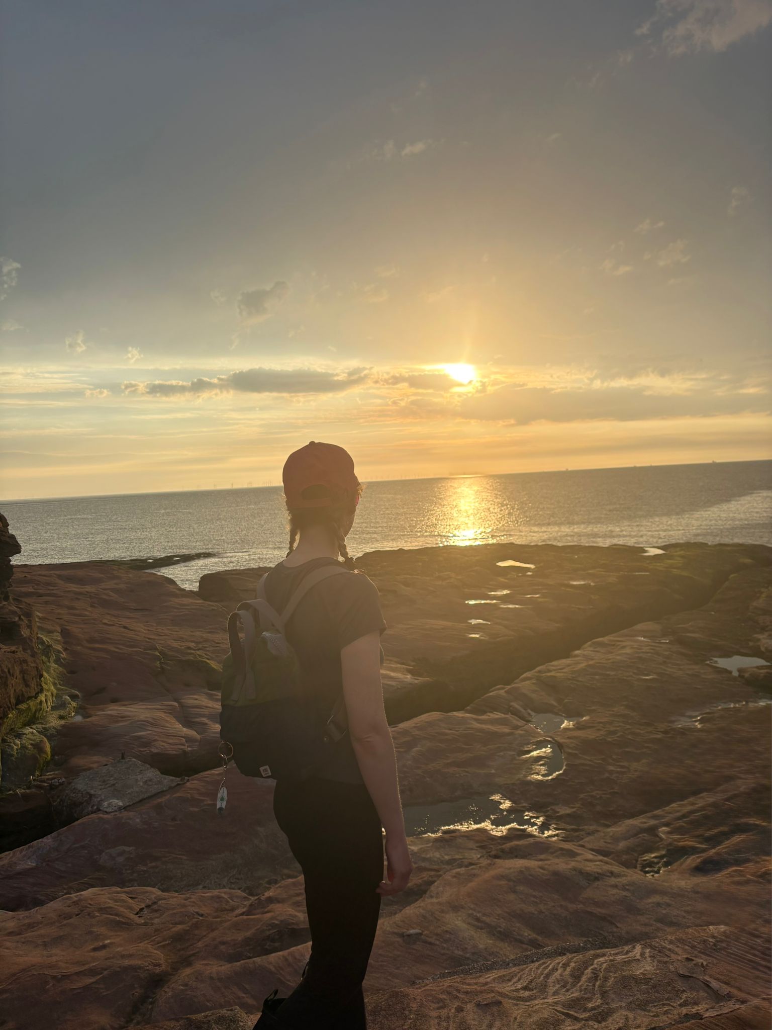Kathryn McGrath birdwatching on the Wirral coast