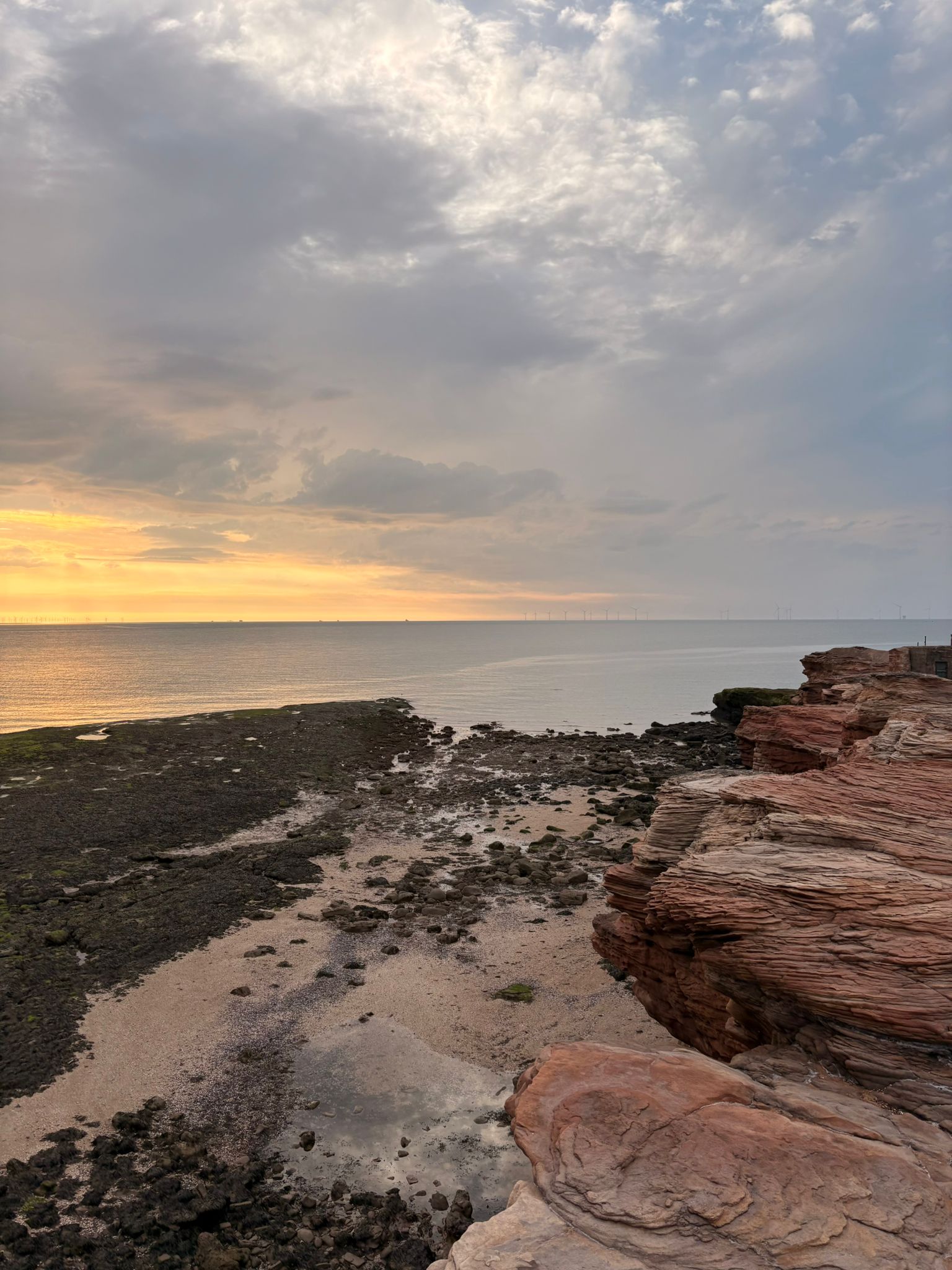Sunset over the Wirral coastline